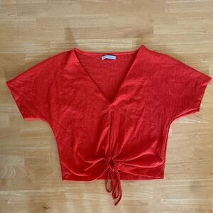 Zara Red Orange Top Size Small